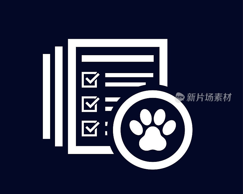 Document list showing days of the month with pets  paw print in a circle